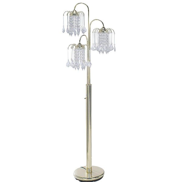 Lighting Business Polished Brass Finish Floor Lamp with Crystal-Like Shade LI2566604